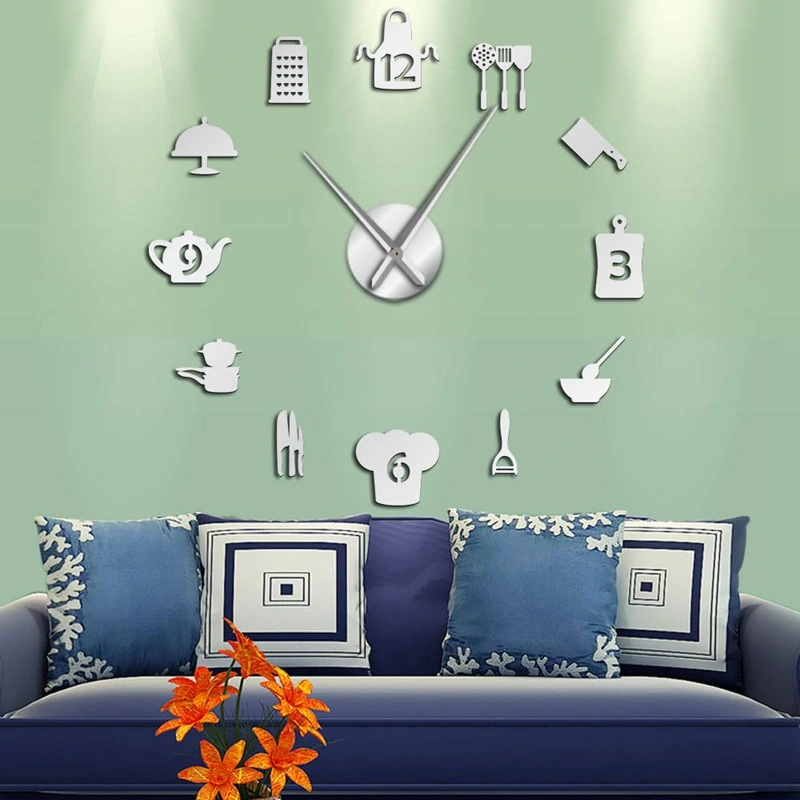 Personality Creative Fashion Home Decoration Wall Sticker Clock