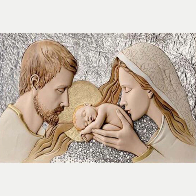 Diy Diamond Painting Full Of Diamonds New Jesus Virgin And Child Diamond Cross Stitch Cross-Border Zinc Source Wholesale