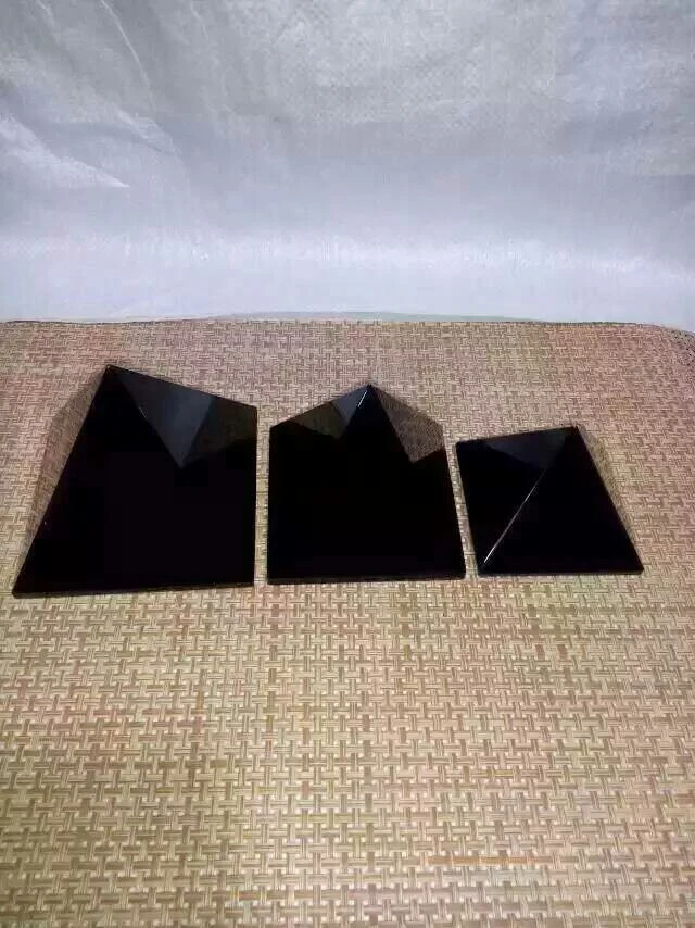 Natural Obsidian Pyramid