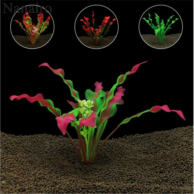 Fish Tank Decoration Simulation Water Plants Aquarium Landscaping Scenery Plastic Flowers Water Plants Crafts Gifts Water Plants Ca12-N