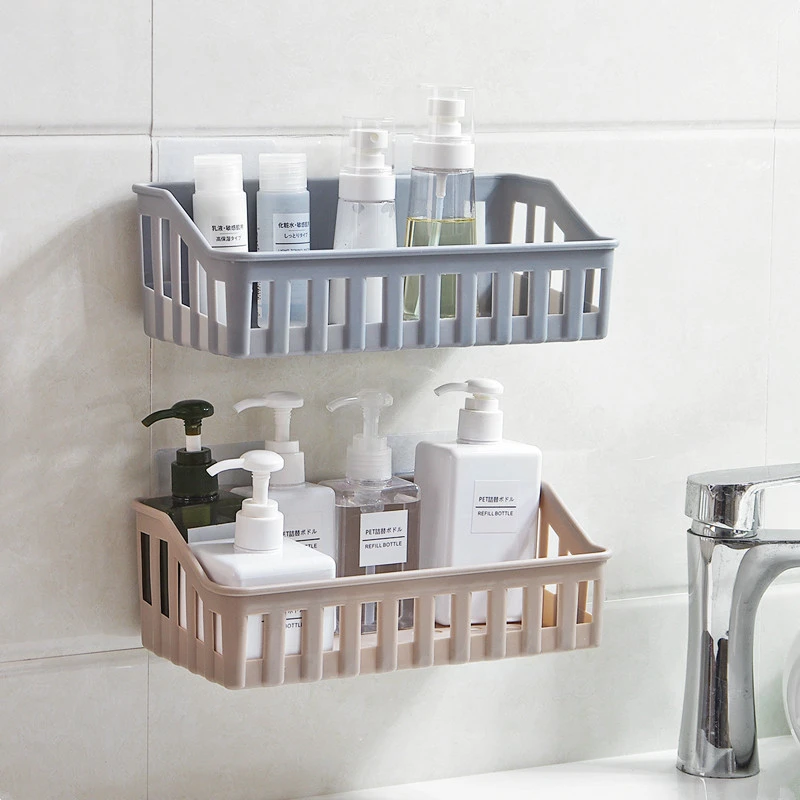 Toilet Plastic Wall Hanging Shelf Storage Basket