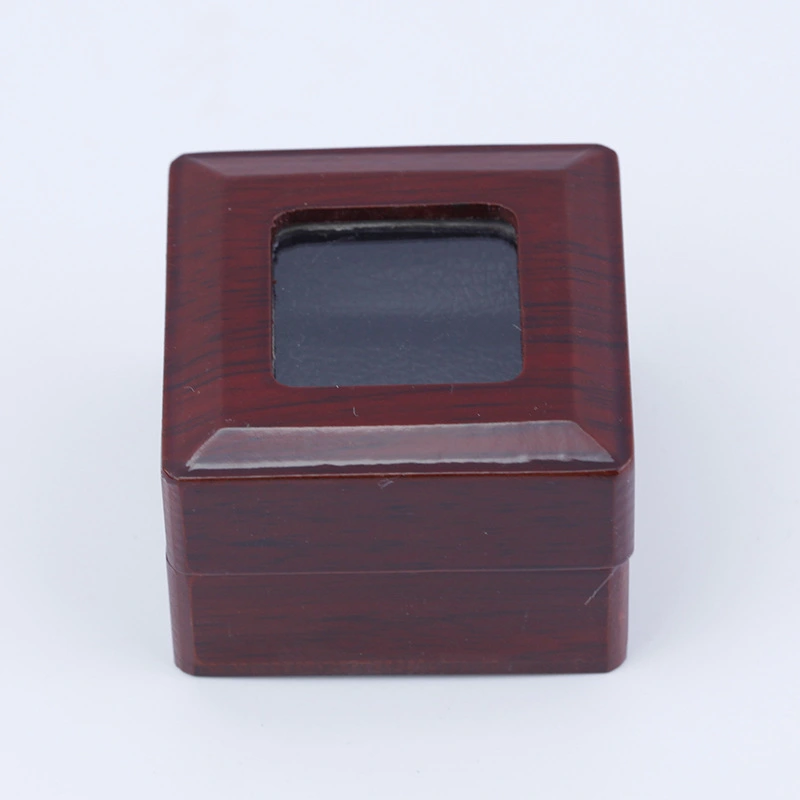 Ring Single Hole Wooden Box Transparent Cover High Grade