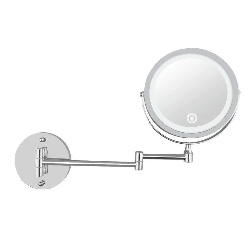 Bathroom Vanity Mirror Led With Lamp Folding Double-Sided Wall-Mounted 7-Inch Fill Light Mirror