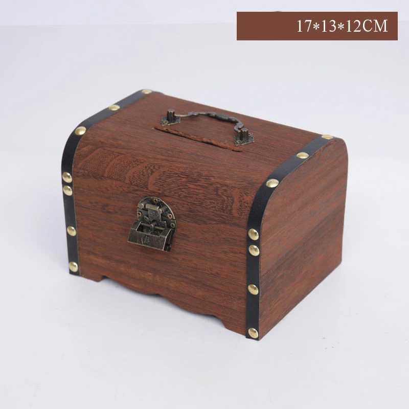 Retro Treasure Box Wooden Box Piggy Bank