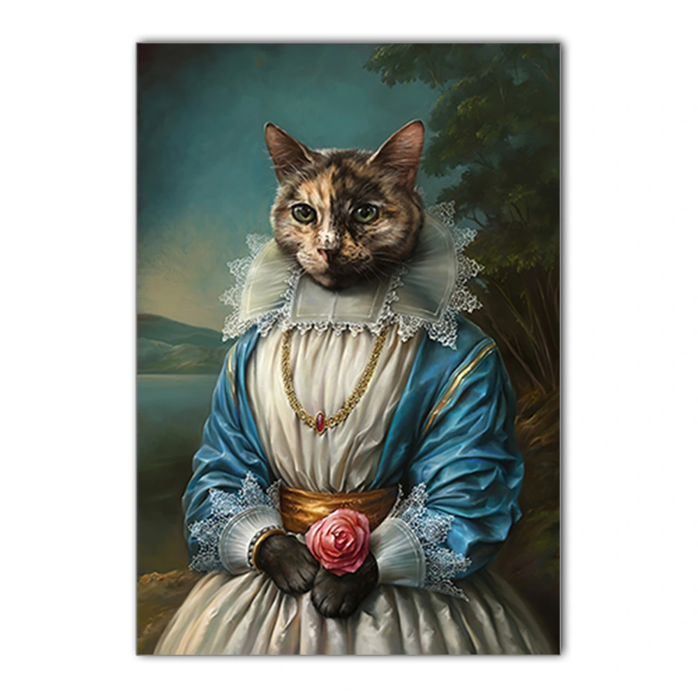 Vintage Pet Cat Princess Duke Dog Animal Nordic Poster Wall