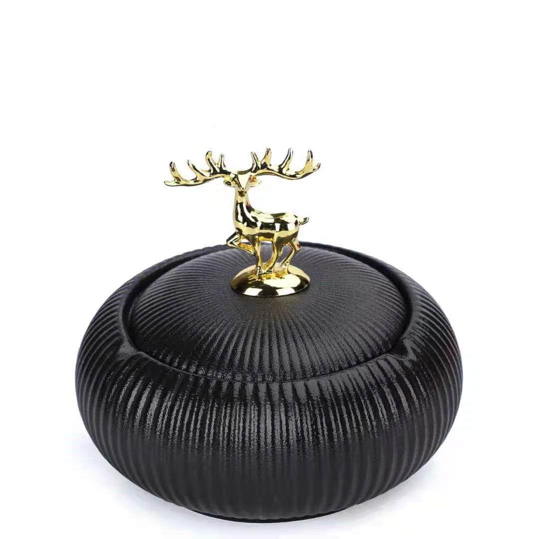 Ceramic Ashtray Fashion Personality Large With Water Type Retro Stoneware Ashtray Office Living Room
