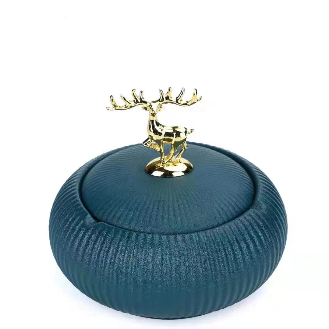 Ceramic Ashtray Fashion Personality Large With Water Type Retro Stoneware Ashtray Office Living Room