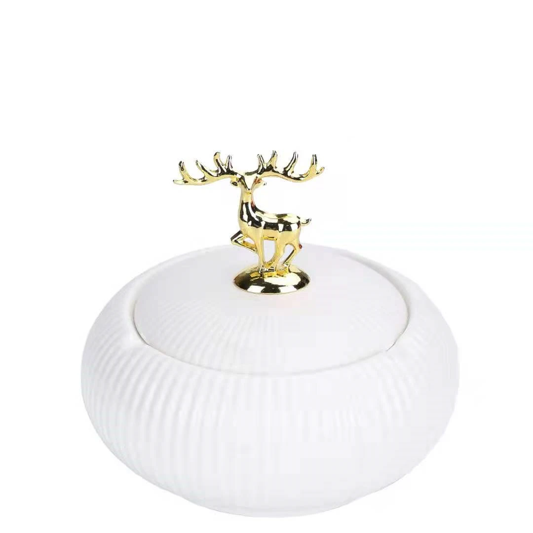 Ceramic Ashtray Fashion Personality Large With Water Type Retro Stoneware Ashtray Office Living Room