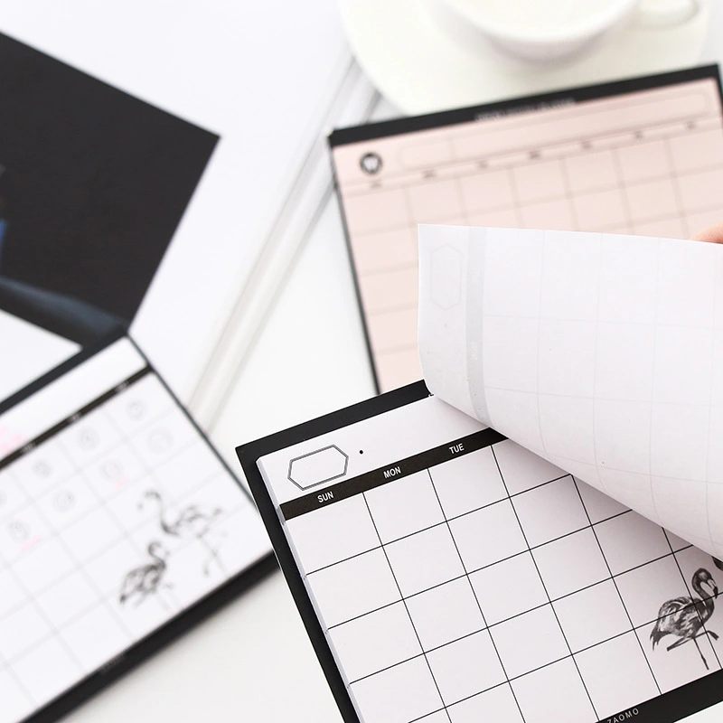 Creative And Simple Desktop Schedule This Month Plan This Month Study Can Tear The Note Book