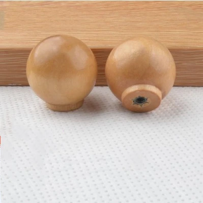 Solid Single Hole Drawer Handle Solid Wood Furniture Paint Color Eucalyptus Mushroom Large Single Hole Simple Antique Handle