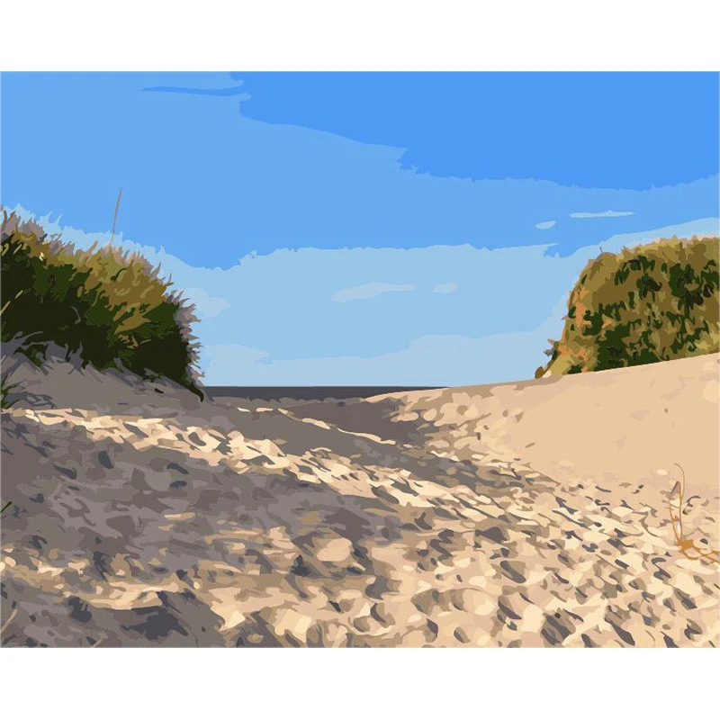 Digital Oil Painting Wholesale Frameless Landscape Coloring