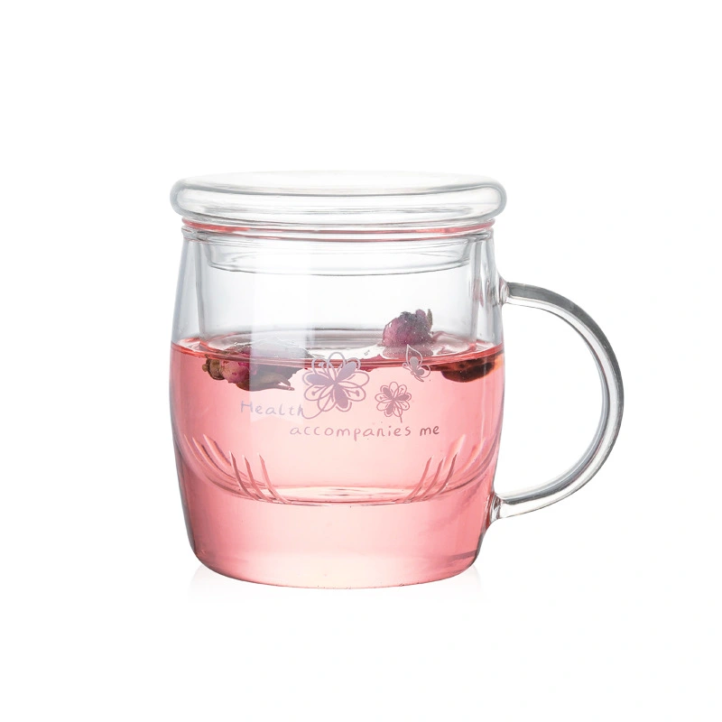 Hair Heat-resistant Glass Transparent With Water Filter Cup Chrysanthemum Tea Cup