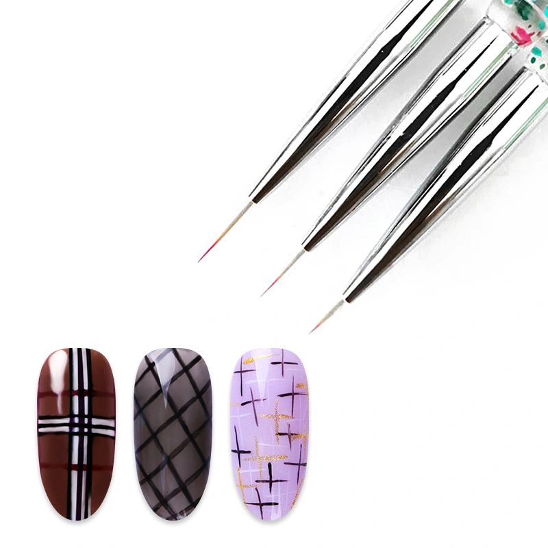 Nail Art Drawing Pen 3Pcs Set Transparent Sequined Pole 3Pcs Nail Art Tools Wholesale