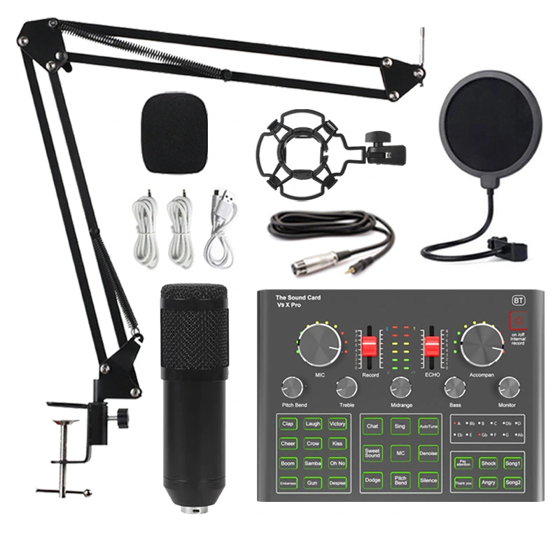 Live Sound Card Condenser Microphone Mobile Phone Computer Bluetooth