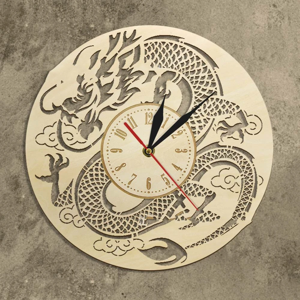 Modeling Wall Clock Modern Chinese Dragon Art Wall Decoration Wall Clock