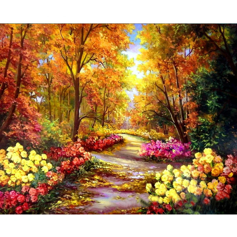 Digital Oil Painting Diy Frameless Wholesale Landscape