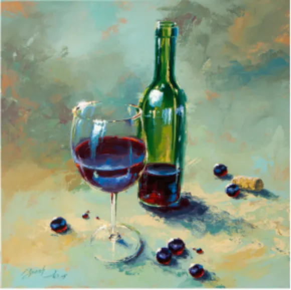 A Glass Half Full - DIY Painting By Numbers Kit