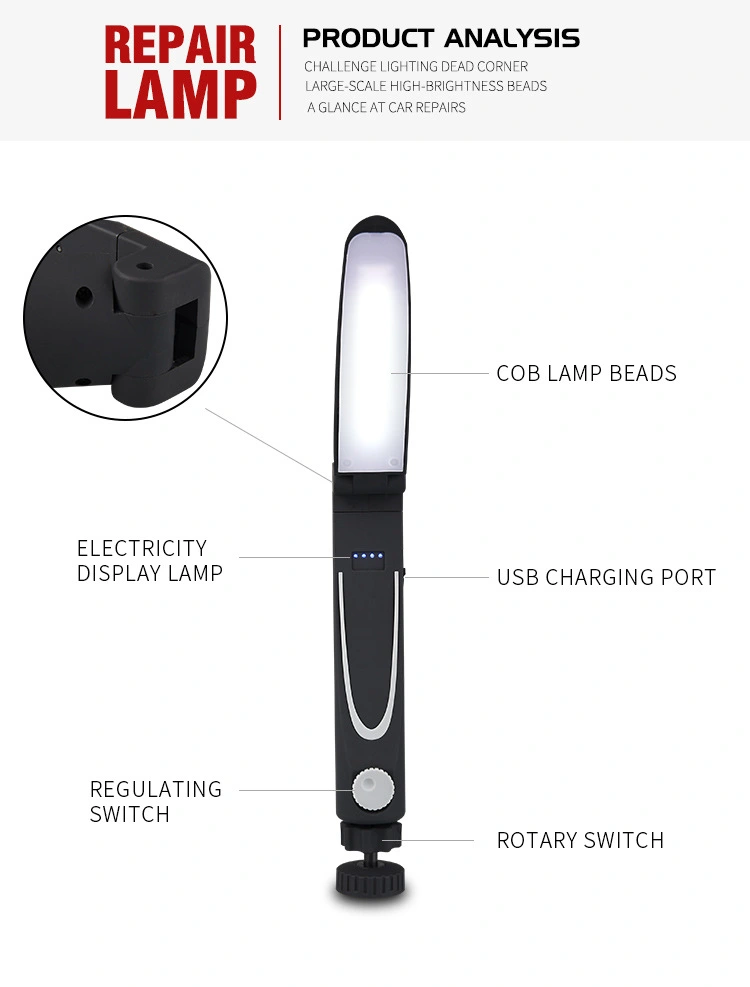 Multifunctional Led Folding Work Lamp With Magnet For Car Inspection Lamp