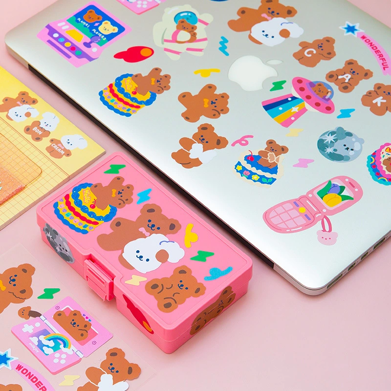 Cute Cartoon Bear Removable Sticker