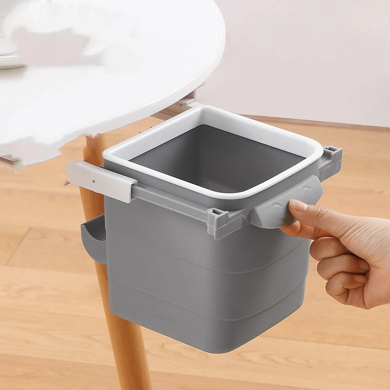 Household Office Desktop, Under Table Trash Can, Lifting Storage Bin