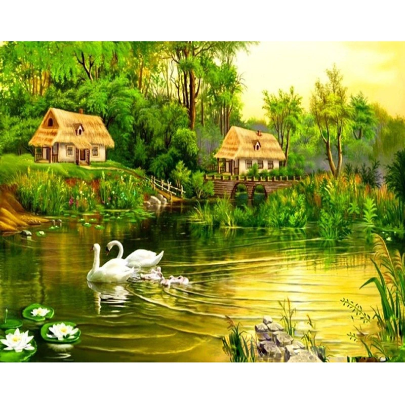 Digital Oil Painting Wholesale World Famous Painting Landscape