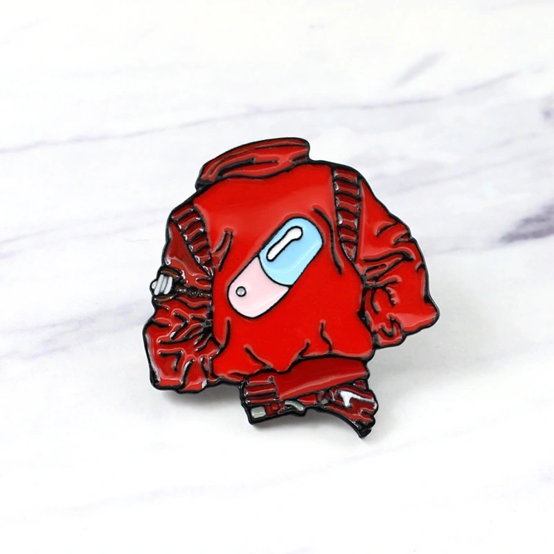 Capsule back scarlet handsome jacket fashion oil drop brooch