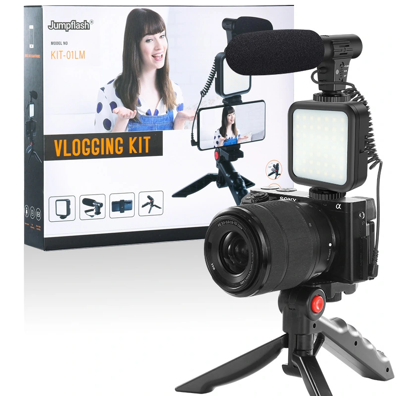 Compatible with Apple, Anchor Outdoor Live Mobile Phone Camera Suit With Lamp Tripod Microphone