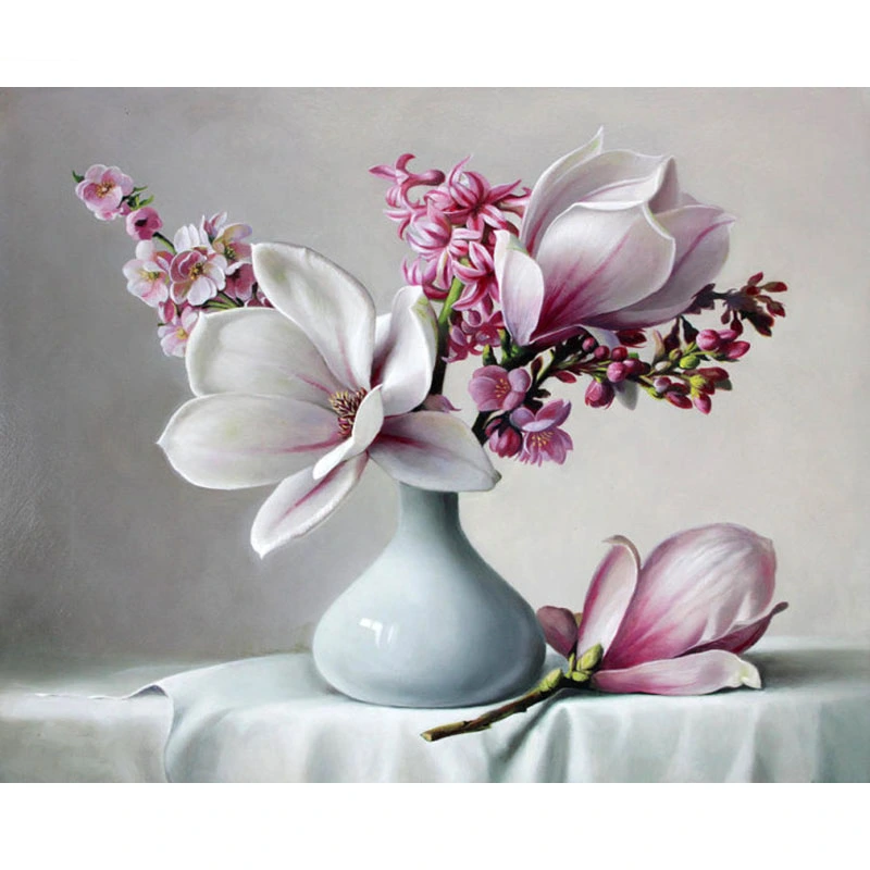 Frameless Magnolia DIY Digital Painting Kit