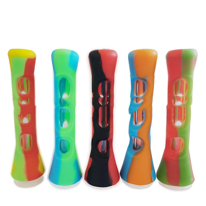 Mixed Color Silicone Pipe, Multi-color Optional, Lightweight And Portable