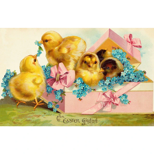 Basket Of Chicks - DIY Painting By Numbers Kit