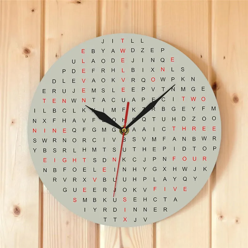 Decorative Crossword Fun Clock