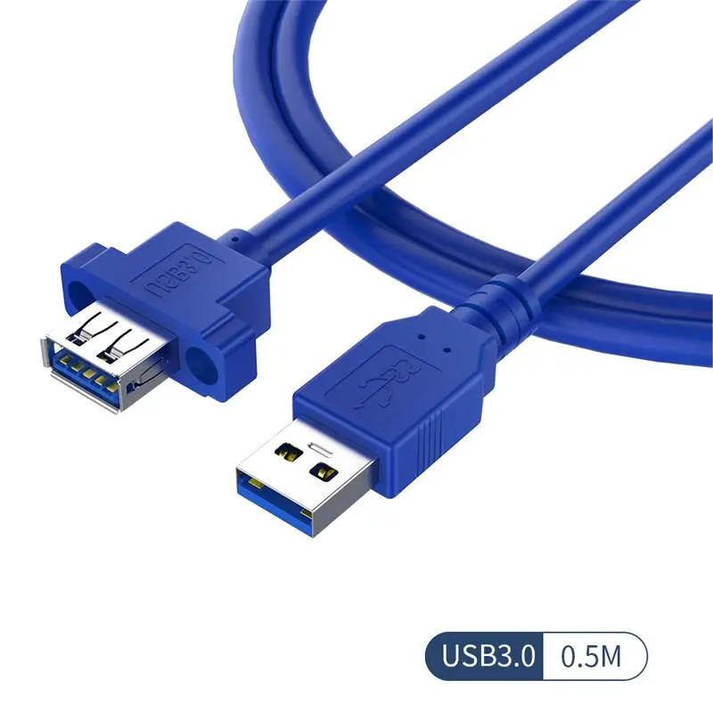 USB3.0 Extension Cord Male To Female Exposed Head With Screw Hole Can Be Fixed