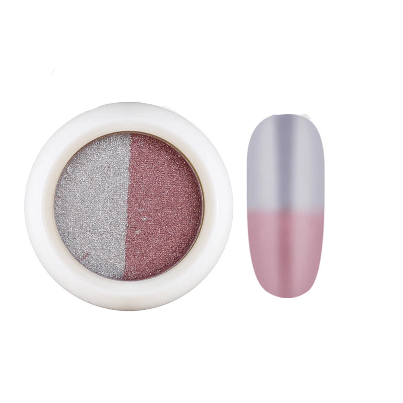 Titanium Powder Two-color Nail Solid Magic Mirror Powder