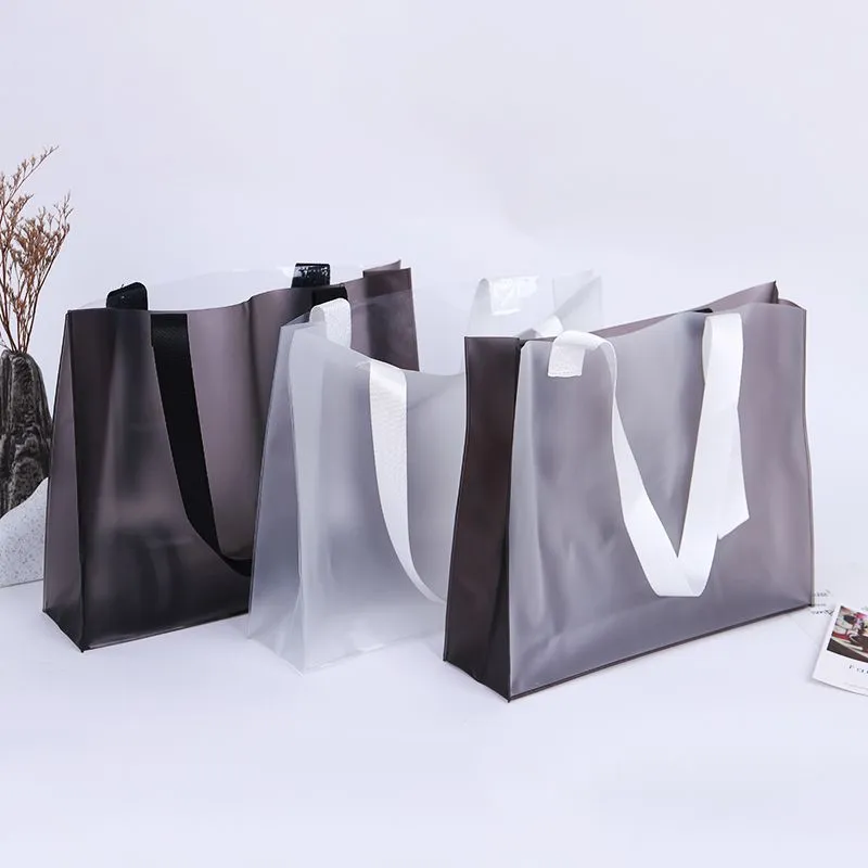 PVC Handbag Transparent Frosted Plastic Bag Shopping Bag