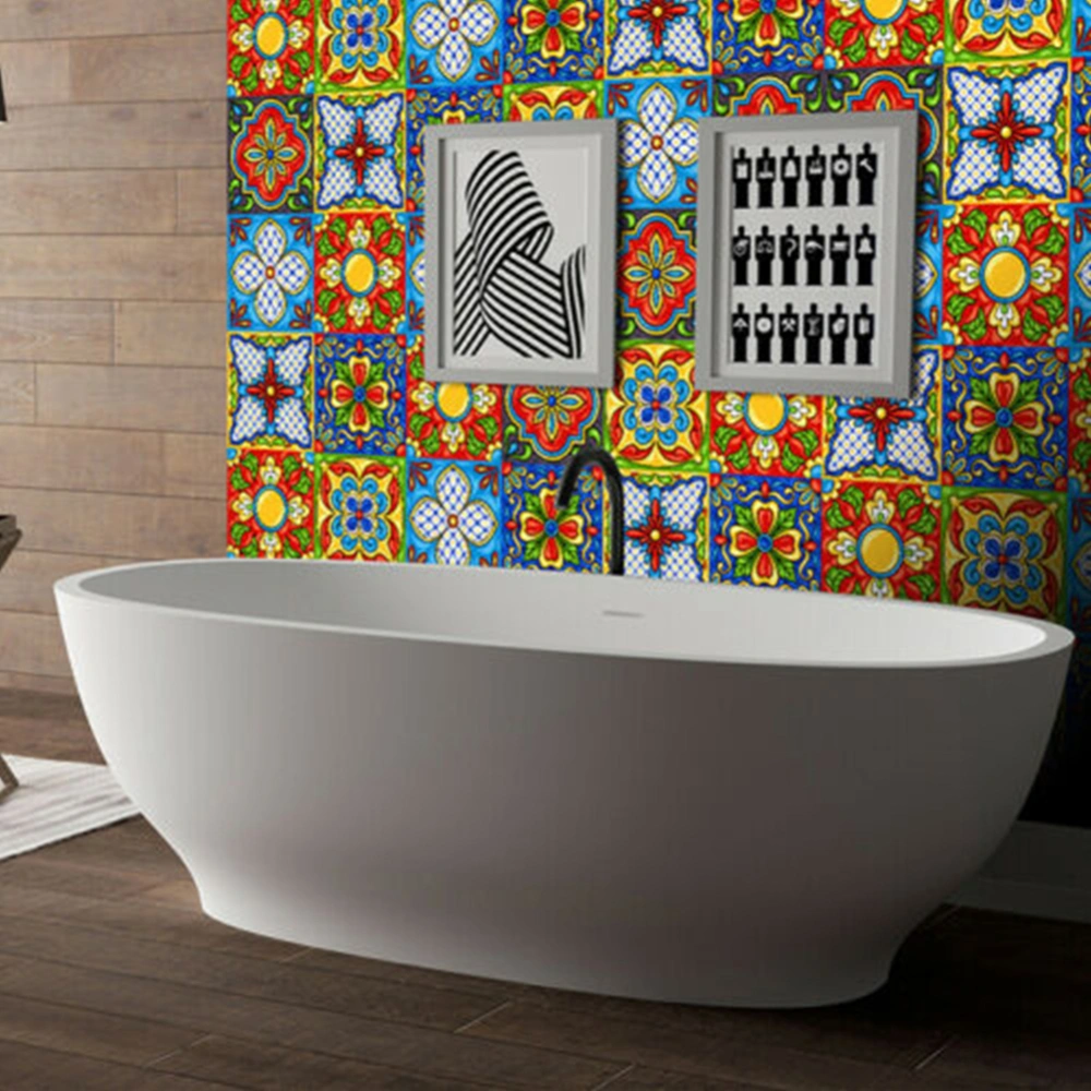 Laminated Mosaic Tile Sticker Retro Tile Tile