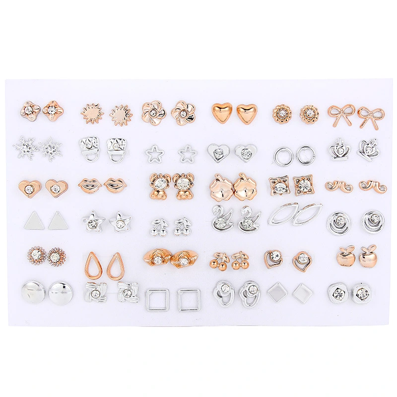 Fashion Korean Plastic Stud Earring Set