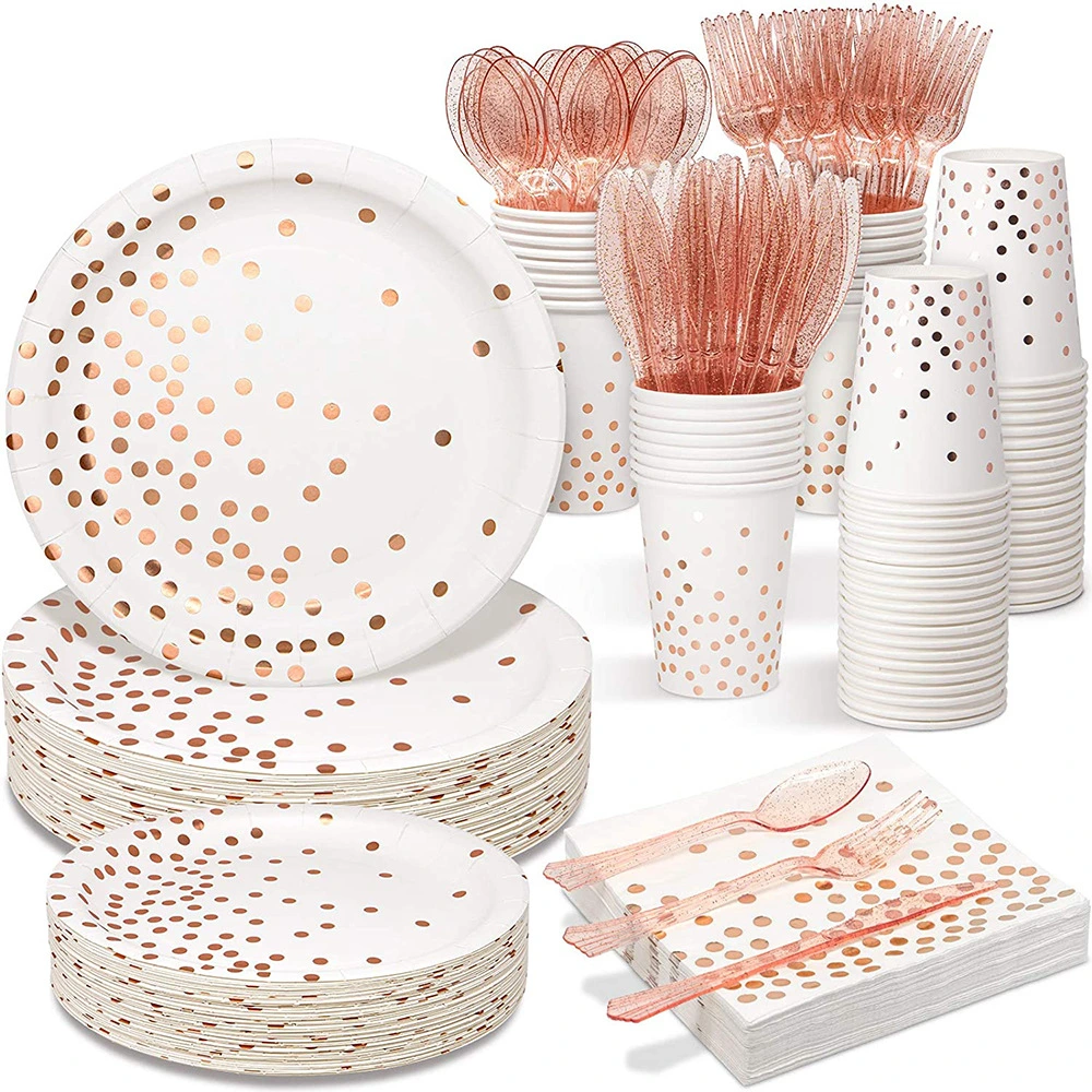 Disposable Tableware Set For Paper Plate Table