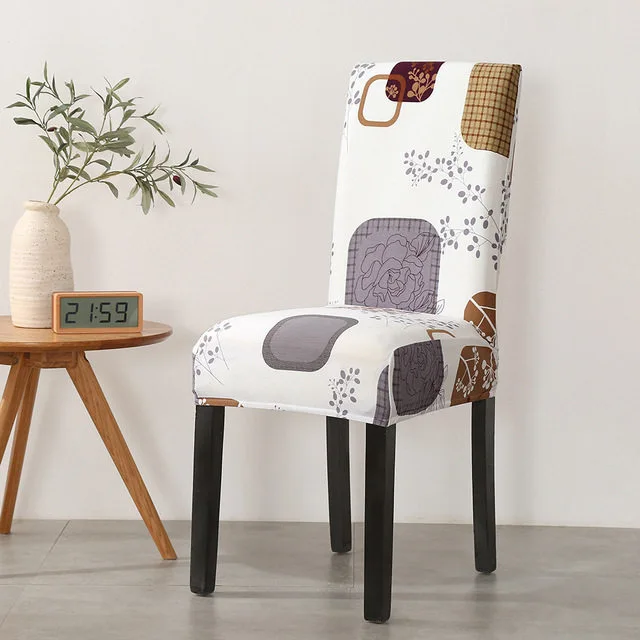 Spandex Elastic Printing Dining Chair Cover