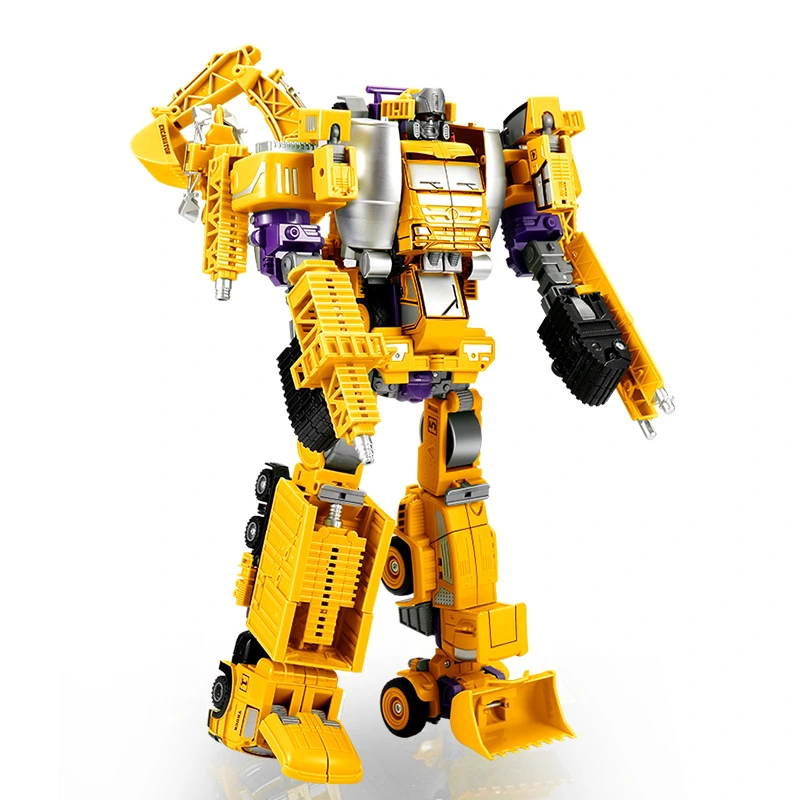 Boy Assembling Deformation Mecha Warrior Building Block Toy