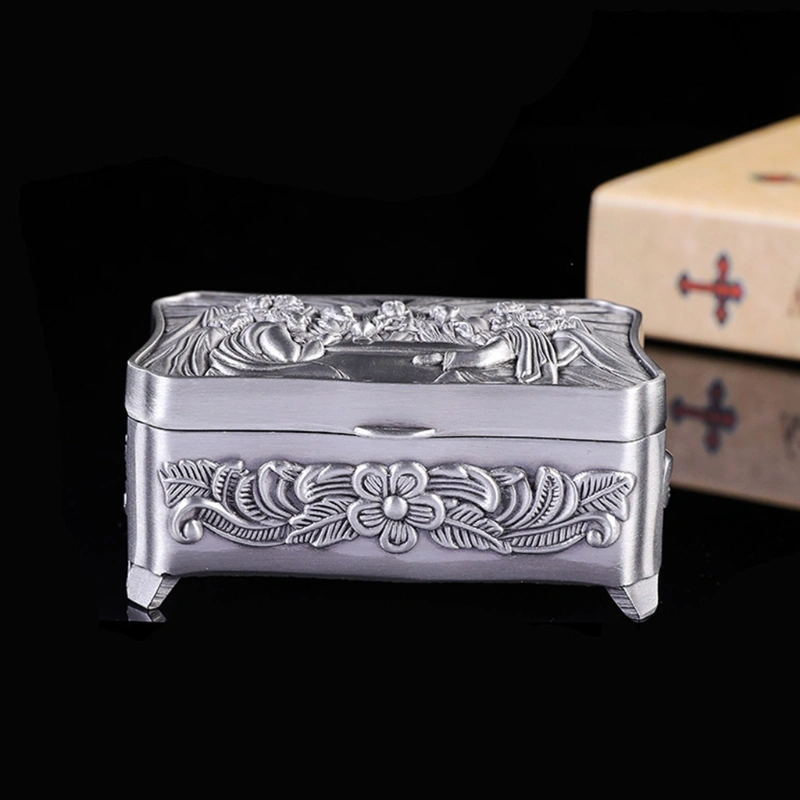 European-style Metal Jewelry Box Creative Retro Christian Small Jewelry Storage Packaging Gift Box