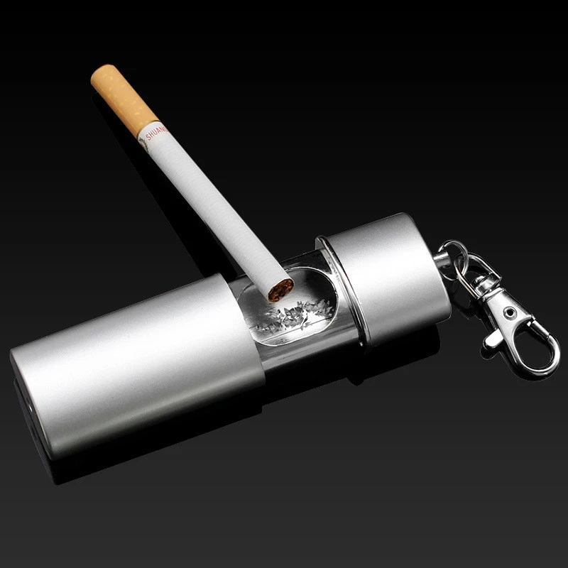 Creative Portable Zinc Alloy Ashtray Personality With Keychain