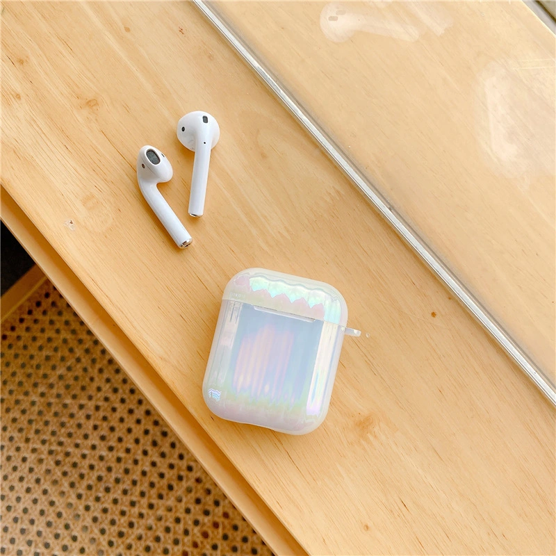 Compatible with Apple, Earphone Protective Cover Soft Pearl Shell Keychain Protective Cover