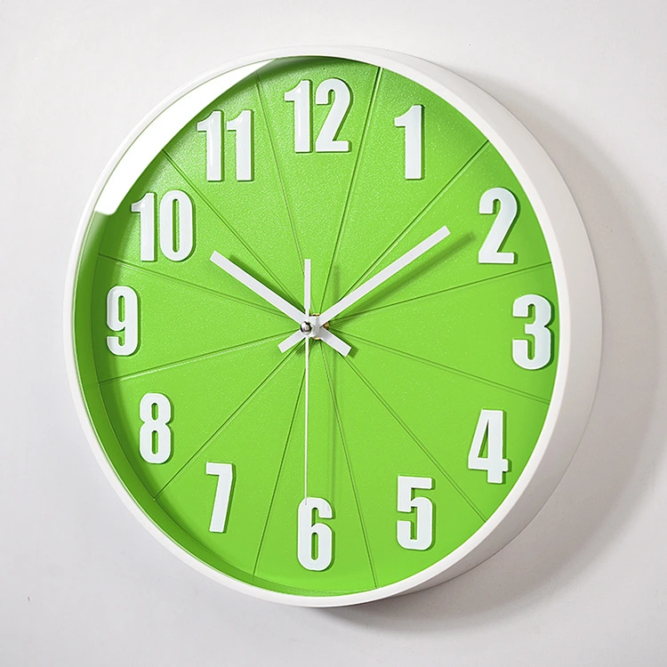 Plastic Silent Three-dimensional Digital Scale Wall Clock