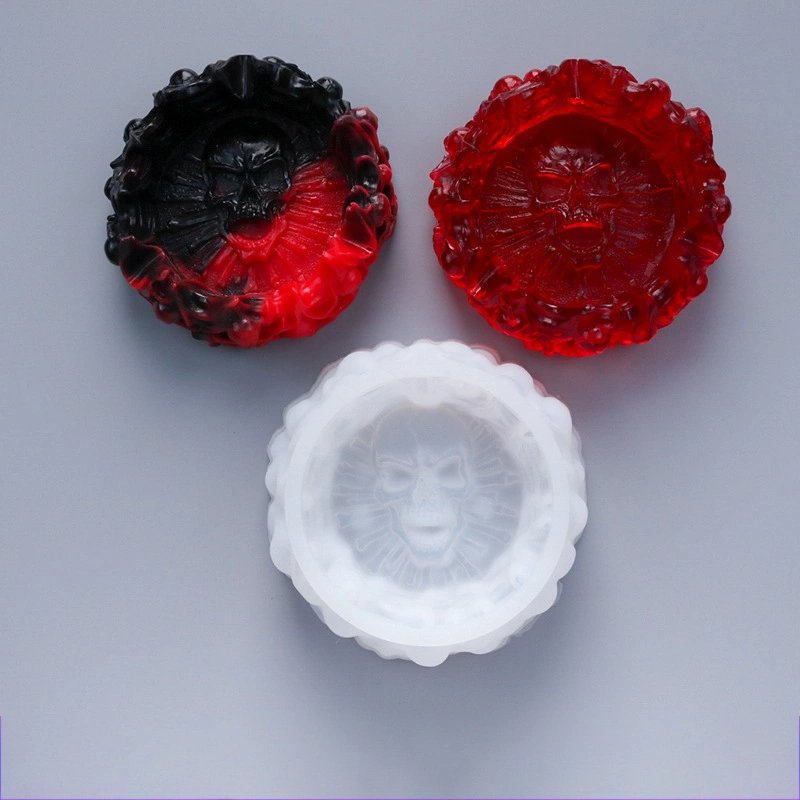Crystal Epoxy Ashtray Mold New Skull Head Ashtray Mold High Mirror Surface