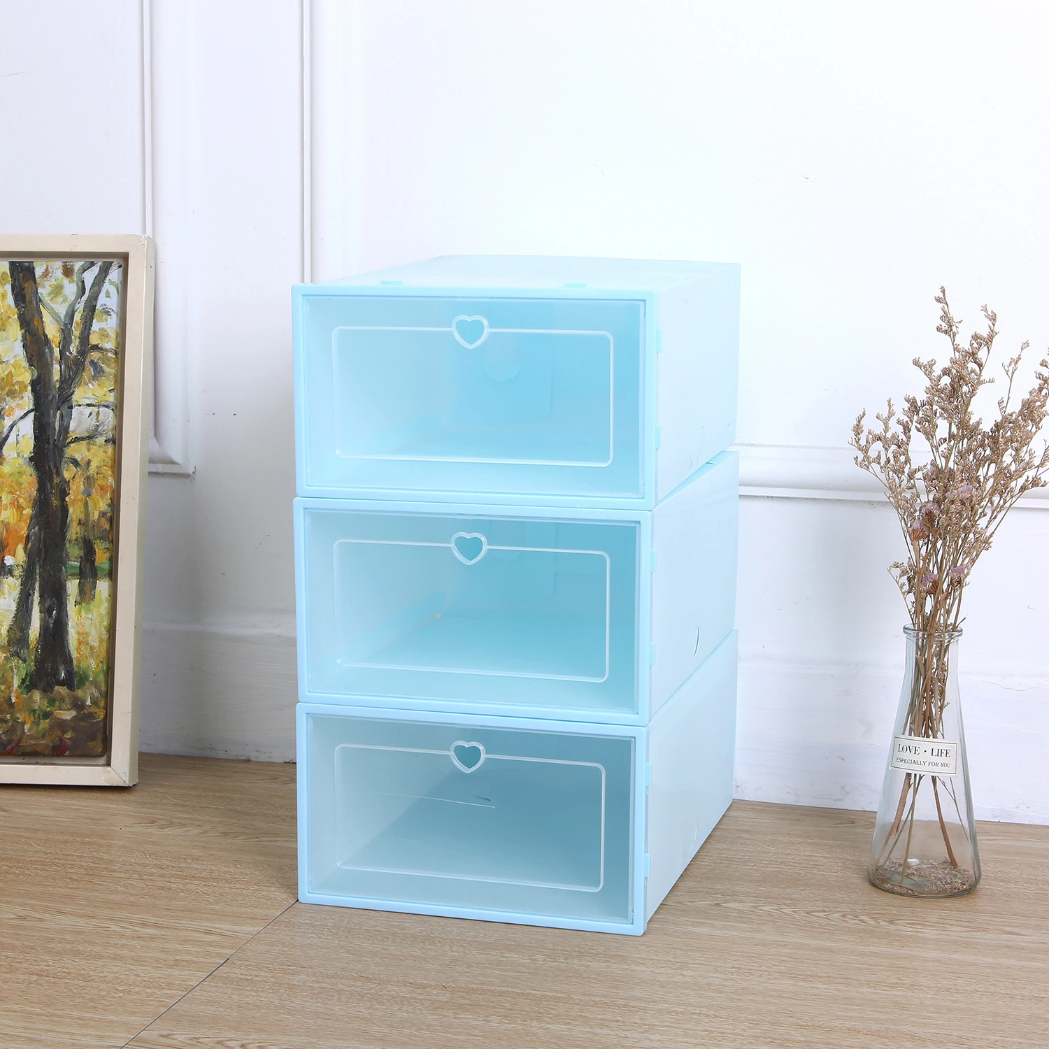 Thickened Clamshell Drawer Type Shoe Box Combination Shoe Box Shoe Cabinet