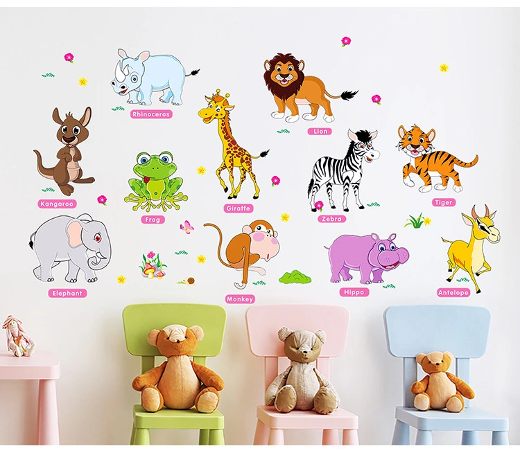 Kindergarten Wall Decoration Wallpaper Stickers Children's Sleeping Baby Baby Room Animal Early Education Wall Stickers