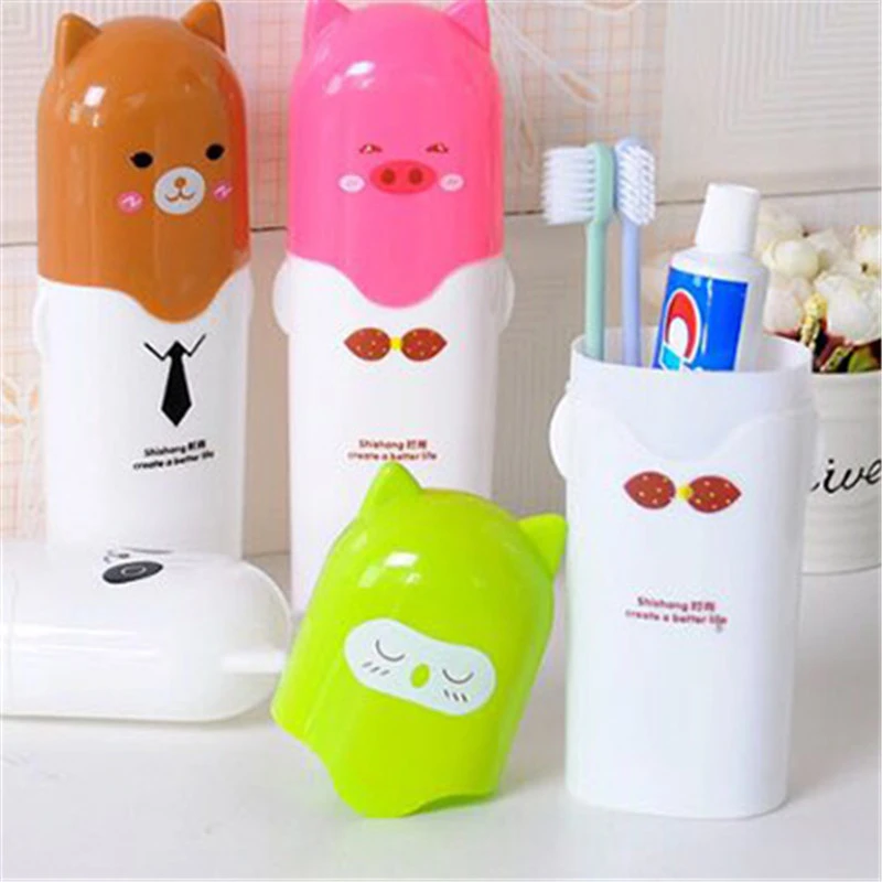 Cartoon Travel Plastic Toothpaste And Toothbrush Box