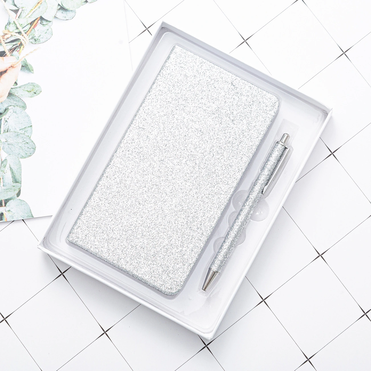 Gift Notepad Gold Powder A6 Notebook Set Customizable Logo Diary Notebook Stationery Gift Box