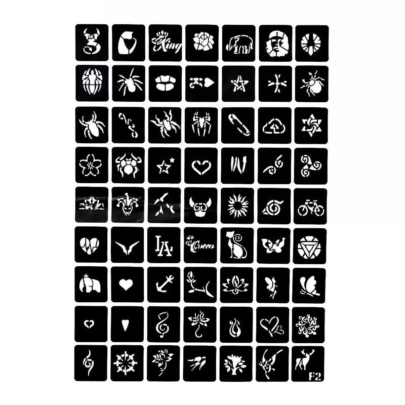 Tattoo Set, Tattoo Template, Simple Inkjet Tattoo Glitter, Luminous Body Painting