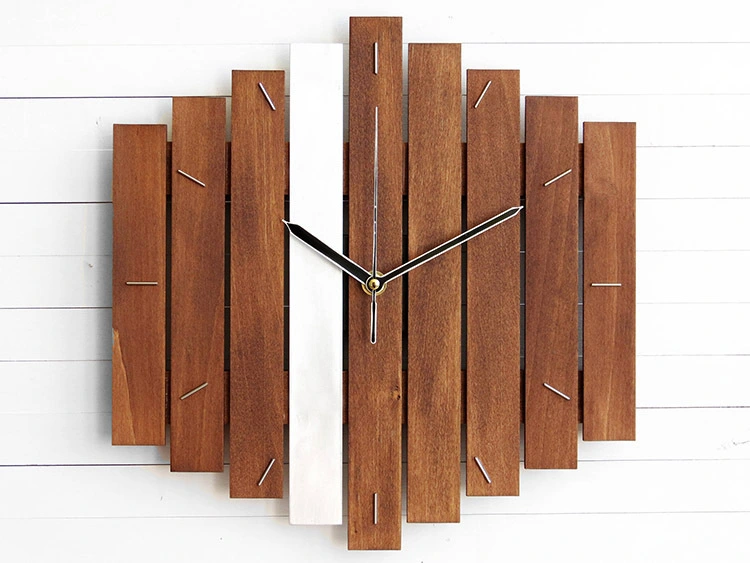 Rural Pastoral European-style Wooden Wall Clock Creative Retro Living Room Clock